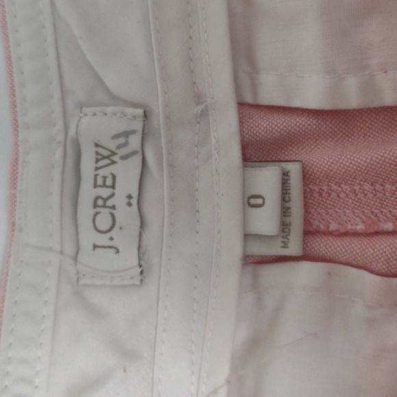 J crew pink Linen blend shorts, front and back pockets, size 0, EUC - Picture 5 of 5